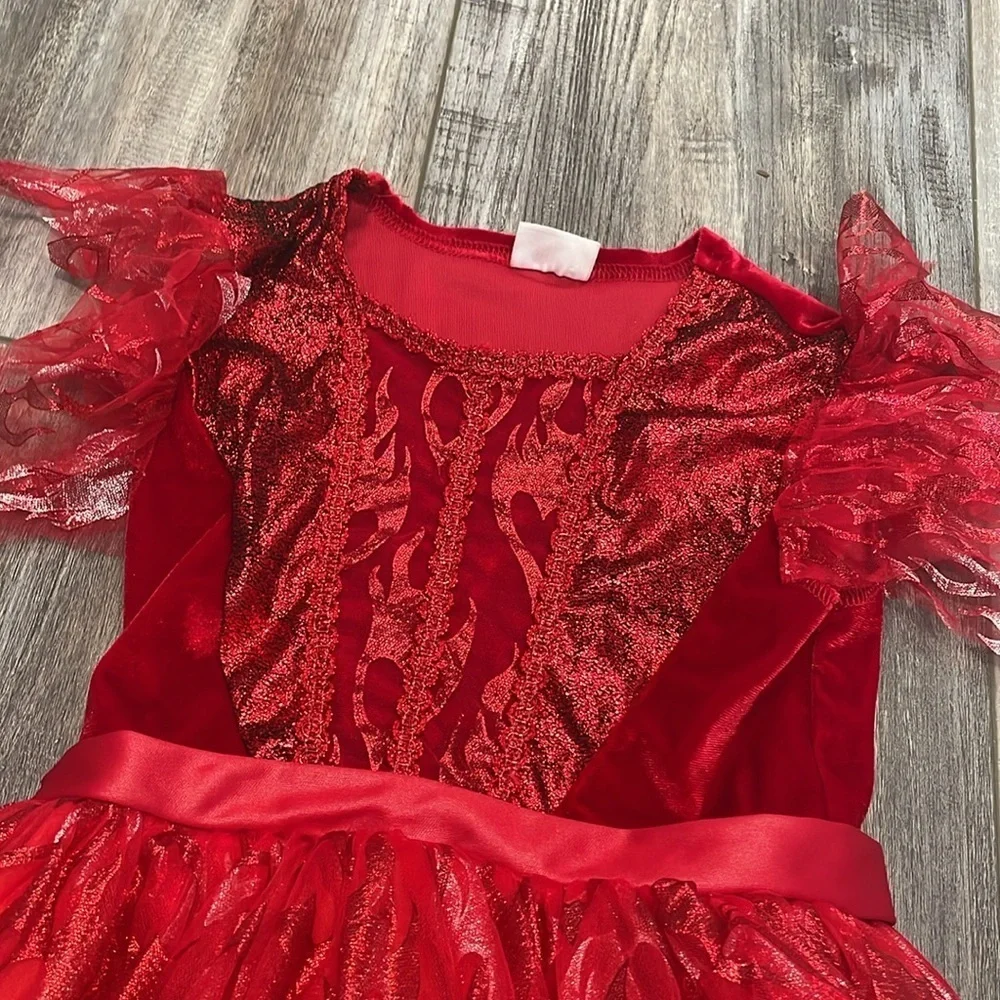 spirit girls red devil dress Halloween Costume 5-6 - Picture 3 of 8
